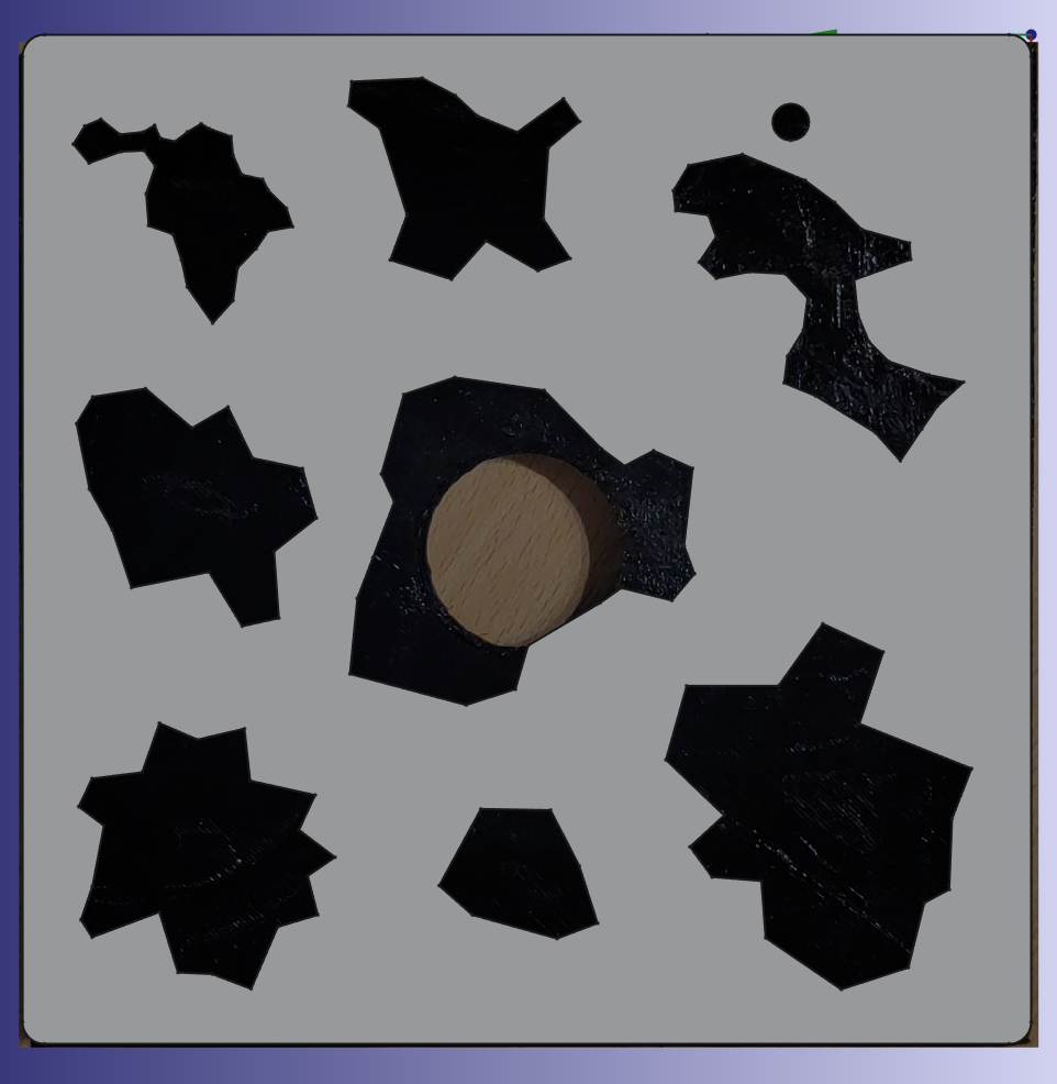 Das Bild der Kristallplatte in FreedCAD importiert