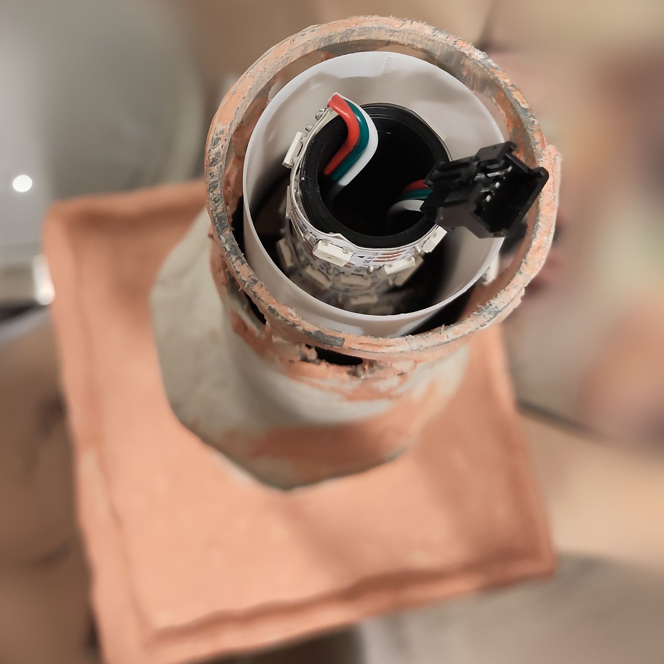 Draufsicht: Schraubenwicklung mit Diffusor