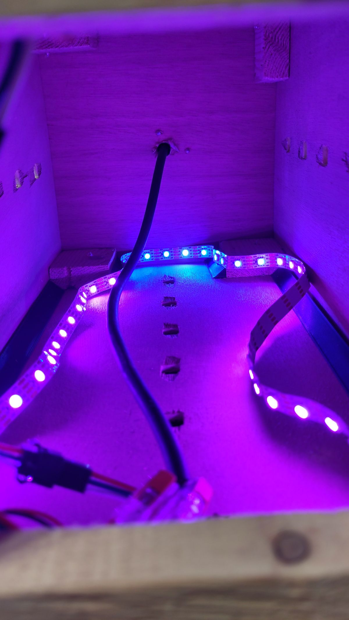Innenperspektive der LED-Planung an Schienen