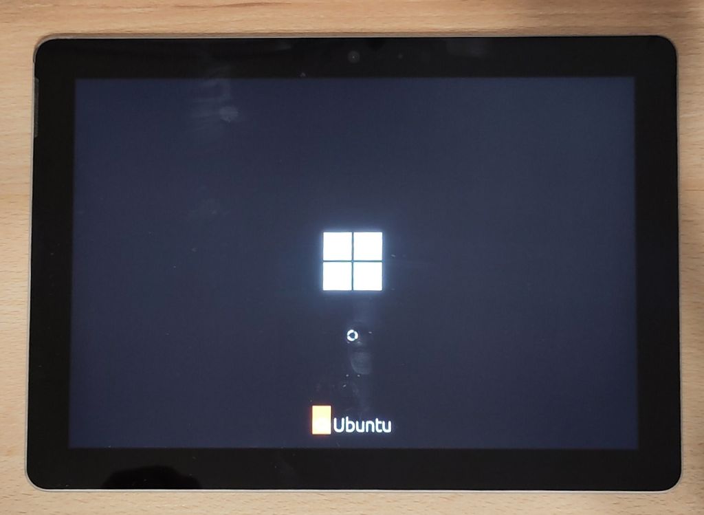 Setup from Microsoft Surface Go 1 with USB Stick through USB-C-A Adapter